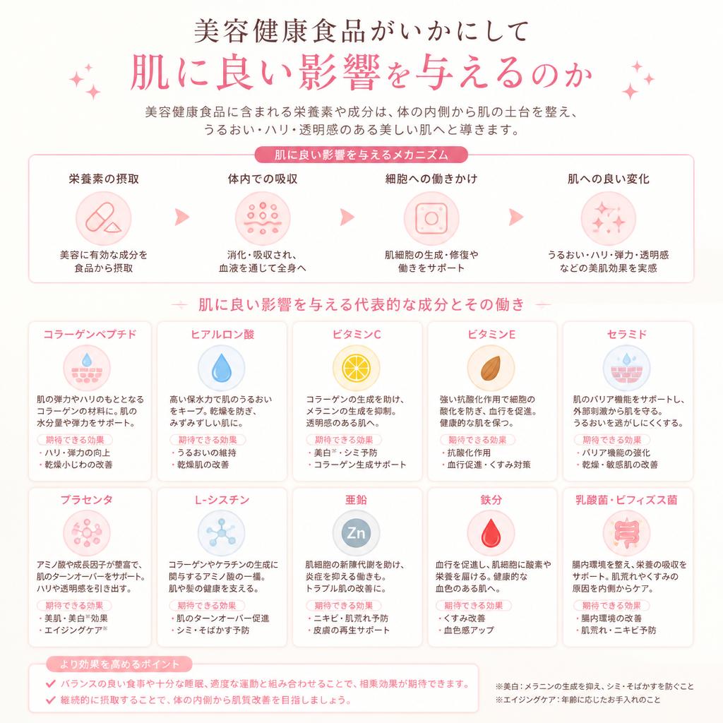 5. 健康サプリで内側からキレイに