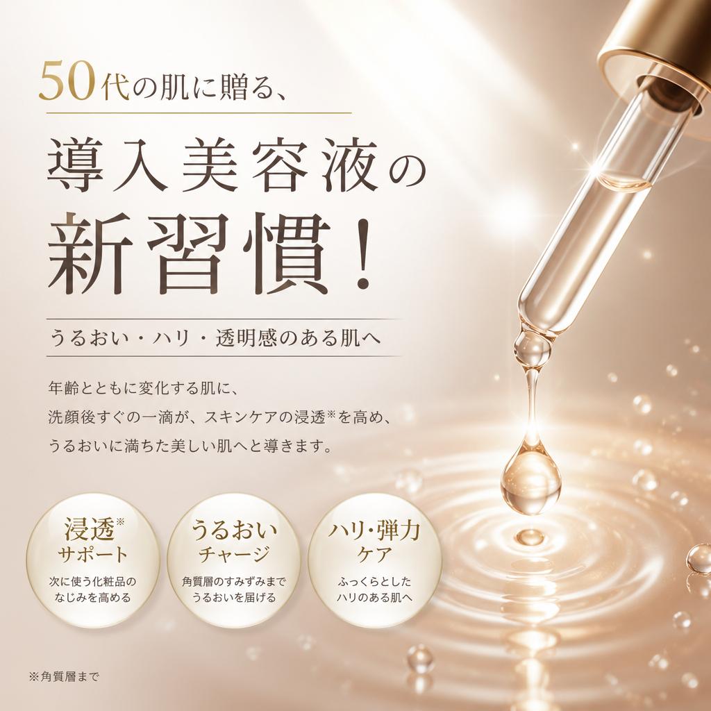 50代の肌に贈る、導入美容液の新習慣！
