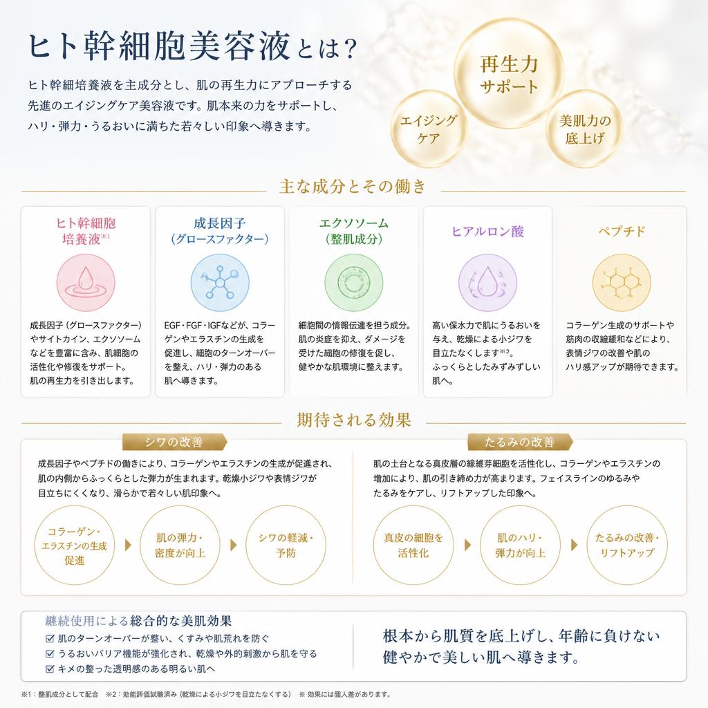 ヒト幹細胞美容液の力—最新の科学がもたらす美