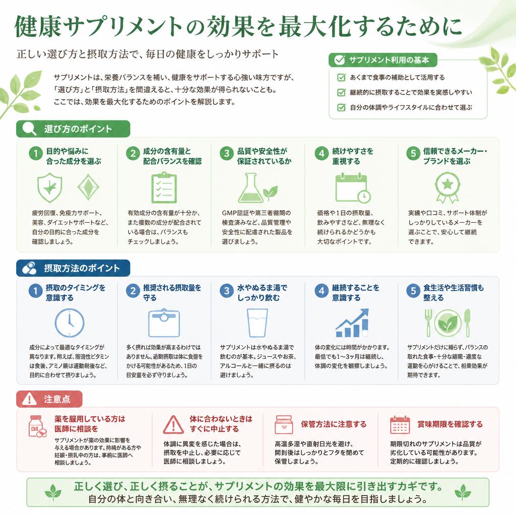 栄養を効率的に吸収する方法—サプリの選び方